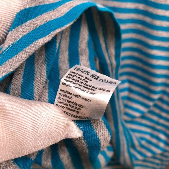 Lacoste Blue and Gray Striped Long Sleeve Tee - Picture 8 of 10